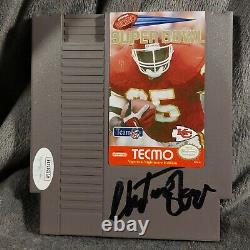 CHRISTIAN OKOYE signed KANSAS CITY CHIEFS nes SUPER TECMO BOWL JSA coa NINTENDO