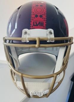 CHRIS JONES SIGNED KANSAS CITY CHIEFS SUPER BOWL 58 LVIII HELMET Full Size