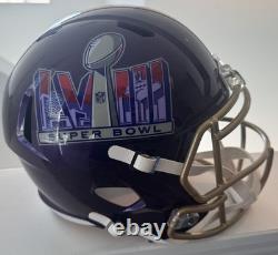 CHRIS JONES SIGNED KANSAS CITY CHIEFS SUPER BOWL 58 LVIII HELMET Full Size