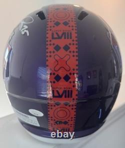 CHRIS JONES SIGNED KANSAS CITY CHIEFS SUPER BOWL 58 LVIII HELMET Full Size