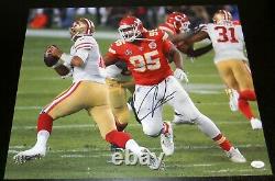 CHRIS JONES SIGNED KANSAS CITY CHIEFS SUPER BOWL LIV 16x20 PHOTO JSA