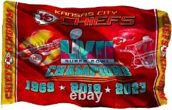 Chiefs Championship Paper & Flag Combo Liv, LVII & LVIII Super Bowl Edition