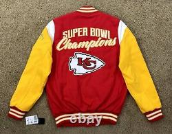 Chiefs Jacket Kansas City Super Bowl CHAMPIONSHIP Jacket Sewn Logos MEDIUM
