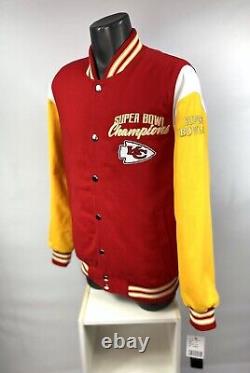 Chiefs Jacket Kansas City Super Bowl CHAMPIONSHIP Jacket Sewn Logos S M L XL 2X