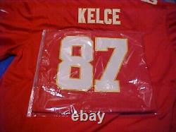 Chiefs Kelce 87 Superbowl 57 Nike Men's Onfield Stitched KC Red XXL Jersey 2XL