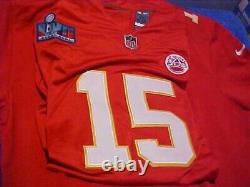 Chiefs Mahomes 15 Superbowl 57 Nike Men's Onfield Stitched KC Red XXL Jersey 2XL