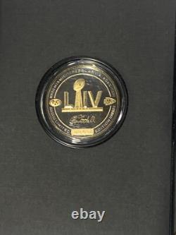 Chiefs Mahomes 1st SUPER BOWL LIV Official Game Coin COA NFL 100 24kt limited