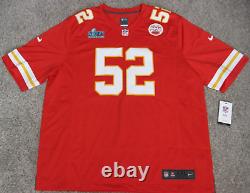 Creed Humphrey Kansas City Chiefs Men's 2XL Red Super Bowl LVII Nike Game Jersey