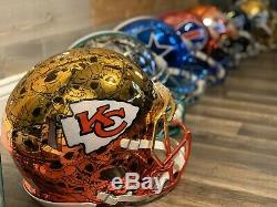 Custom Kansas City Chiefs Authentic Football Helmet Super Bowl Champs Mahomes