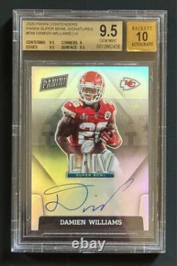 Damien Williams 2020 Panini Super Bowl Signatures PRIZM Auto BGS 9.5 Chiefs LIV