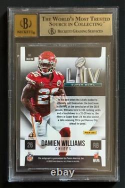 Damien Williams 2020 Panini Super Bowl Signatures PRIZM Auto BGS 9.5 Chiefs LIV
