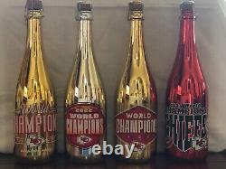 EMPTY Kansas City Chiefs 1969 2019 2022 2023 Collectible Super Bowl Wine Bottles