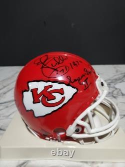 Ed Budde #71 Super Bowl IV Signed Riddell Mini Helmet Kansas City Chiefs COA