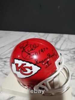 Ed Budde #71 Super Bowl IV Signed Riddell Mini Helmet Kansas City Chiefs COA