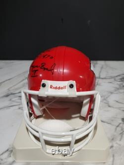 Ed Budde #71 Super Bowl IV Signed Riddell Mini Helmet Kansas City Chiefs COA