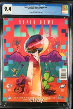 Feb 12, 2023 Super Bowl Program Eagles vs Chiefs Patrick Mahomes CGC 9.4 TOP POP