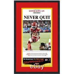 Framed Kansas City Star Chiefs Super Bowl LIV 54 Newspaper Cover 17x27 Photo V2