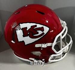Frank Clark KC Chiefs Autographed Riddell Super Bowl LIV Champs Speed Youth Hlmt