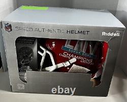 Frank Clark KC Chiefs Autographed Riddell Super Bowl LIV Champs Speed Youth Hlmt