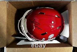 Frank Clark KC Chiefs Autographed Riddell Super Bowl LIV Champs Speed Youth Hlmt