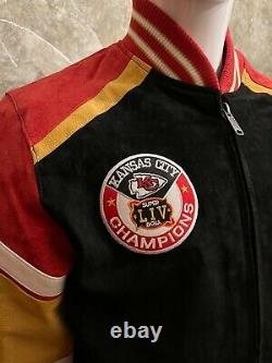 G-III NFL Kansas City Chiefs Super Bowl LIV Champions Suede Jacket SML