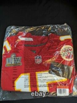 Genuine Nike Mahomes Kansas City Chiefs SB LV Jersey Men's Large L Red + Masks
