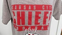 Gray Red KANSAS CITY CHIEFS FOOTBALL V-Neck Short Sleeve KNIT Shirt/Size M