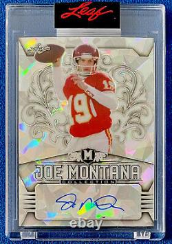 Joe Montana, 2020 Leaf Metal Silver Ice Auto #d /35, San Francisco 49ers, Chiefs