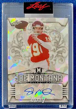 Joe Montana, 2020 Leaf Metal Silver Ice Auto #d /35, San Francisco 49ers, Chiefs
