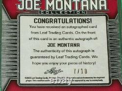 Joe Montana Auto Card 2020 Leaf Metal Football /10 San Francisco 49ers Chiefs