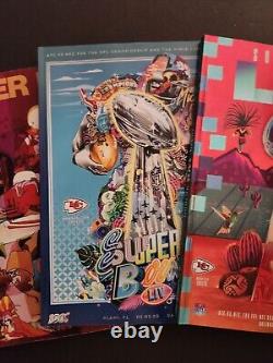 KANSAS CITY CHIEFS 4 SUPERBOWL WINNING GAME PROGRAMS IV-LIV-LVII-LVIII Authentic