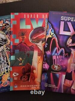 KANSAS CITY CHIEFS 4 SUPERBOWL WINNING GAME PROGRAMS IV-LIV-LVII-LVIII Authentic