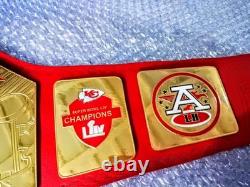 KANSAS CITY CHIEFS KC NFL Football Championship Belt Brass Adult gold plated