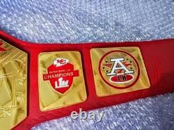 KANSAS CITY CHIEFS KC NFL Football Championship Belt Brass Adult gold plated