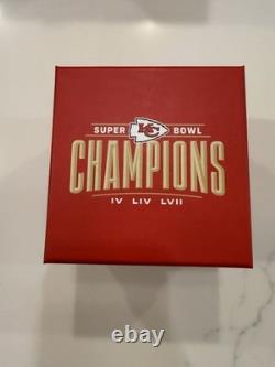 KANSAS CITY CHIEFS SUPER BOWL CHAMPIONS RING IV. LIV. LVII -Presentation Box