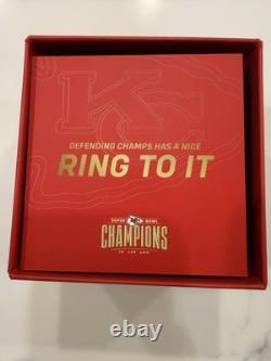 KANSAS CITY CHIEFS SUPER BOWL CHAMPIONS RING IV. LIV. LVII -Presentation Box