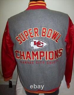 KANSAS CITY CHIEFS SUPER BOWL LIV CHAMPIONS GRAY Body RED Sleeves LARGE
