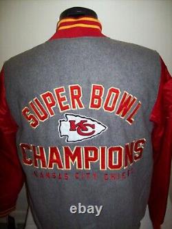 KANSAS CITY CHIEFS SUPER BOWL LIV CHAMPIONS GRAY Body RED Sleeves LARGE