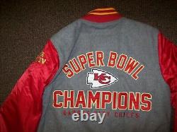 KANSAS CITY CHIEFS SUPER BOWL LIV CHAMPIONS GRAY Body RED Sleeves LARGE