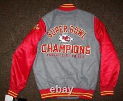 KANSAS CITY CHIEFS SUPER BOWL LIV CHAMPIONS GRAY Body RED Sleeves LARGE