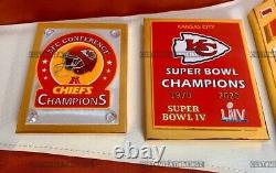 KANSAS CITY CHIEFS Super Bowl Championship Belt NFL 4mm Brass White