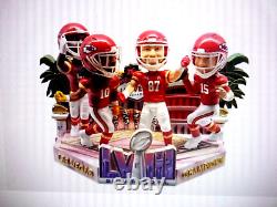 KANSAS CITY CHIEFS Super Bowl LVIII Champions Mini Bobblehead Scene NIB