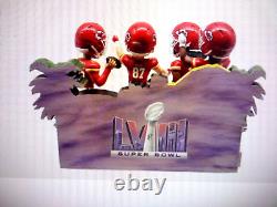 KANSAS CITY CHIEFS Super Bowl LVIII Champions Mini Bobblehead Scene NIB