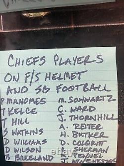 KC CHIEFS Super Bowl LIV Champs Team signed helmet Mahomes, Kelce, Hill, +13 more
