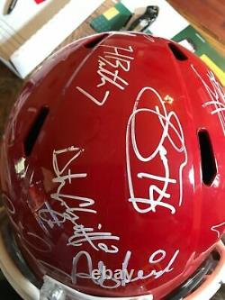KC CHIEFS Super Bowl LIV Champs Team signed helmet Mahomes, Kelce, Hill, Reid +22