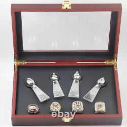 KC Championship 4Rings & 4Trophies 1969/2019/2022-23 With Rosewood Box- USA Seller