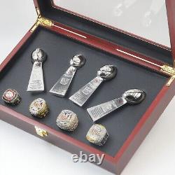 KC Championship 4Rings & 4Trophies 1969/2019/2022-23 With Rosewood Box- USA Seller