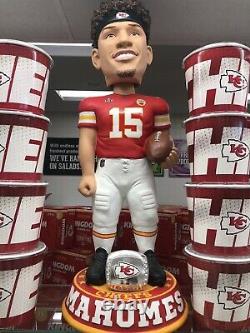 KC Chiefs #15 Patrick Mahomes, NFL MVP Bobblehead 3' Statue Super Bowl