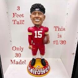 KC Chiefs #15 Patrick Mahomes, NFL MVP Bobblehead 3' Statue Super Bowl Champs