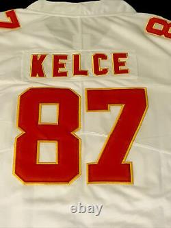 KC Chiefs #87 Travis Kelce White Jersey Men's M NWT SUPER BOWL LVII 57 Patch